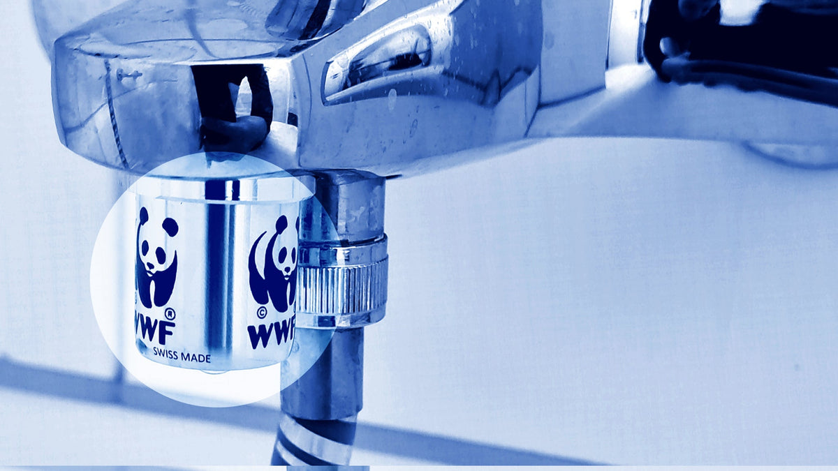 Badewannenarmatur mit individuell gestaltetem AquaClic-Strahlregler