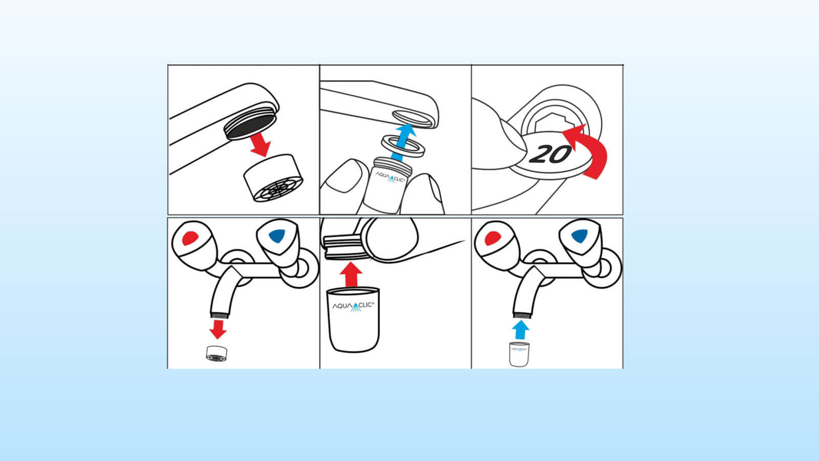 Bedienungsanleitung AquaClic-Strahlregler