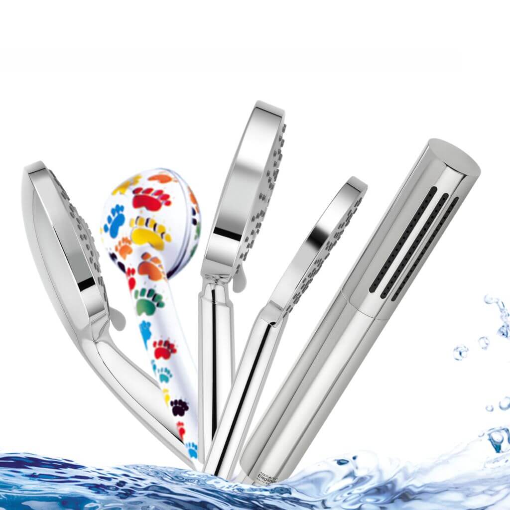 5 wassersparende unterschiedliche Duschbrausen