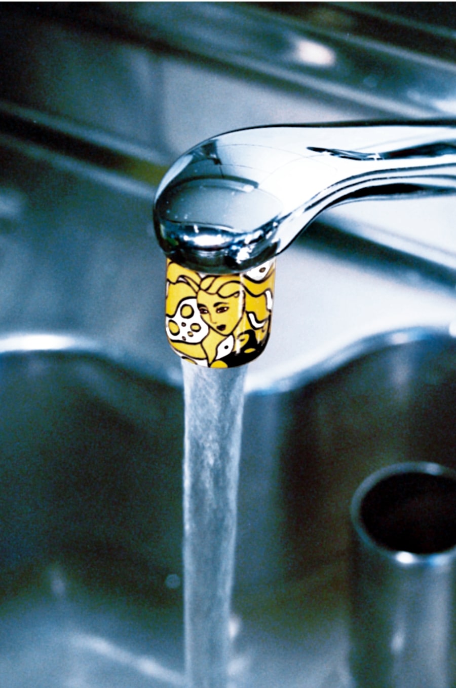 Wassersparer für den Wasserhahn mit Perlstrahltechnologie und Venus blonde-Design zum Senken des Wasserverbrauchs