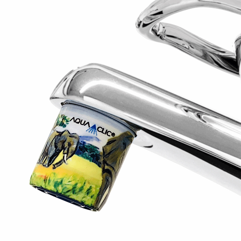 Elefant -Design am Hahn.