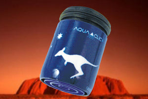 AquaClic régulateur de jet Australia avec motif kangourou devant paysage d’Uluru en image décorative