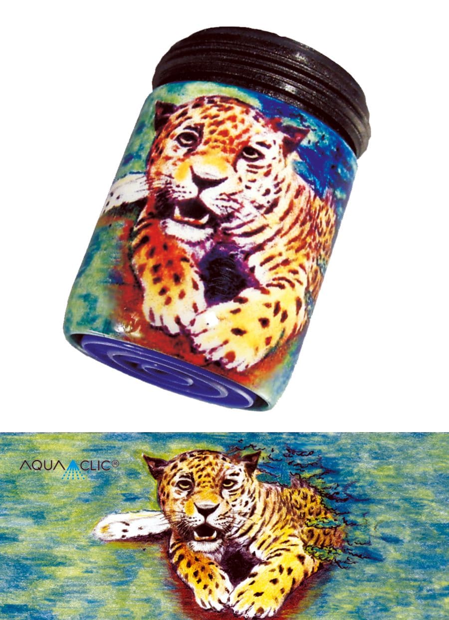 AquaClic-Durchflussmengenregler mit Jaguar-Design für einen umweltfreundlichen und wassersparenden Wasserhahn