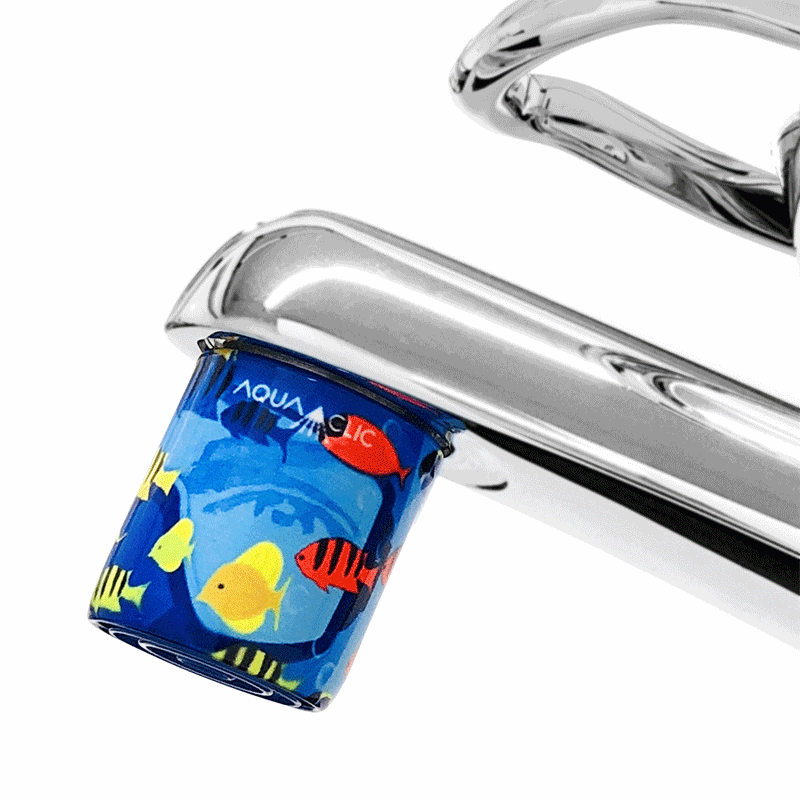 Umweltfreundlicher Wasserhahn mit Seychelles Scuba-Durchflussmengenregler