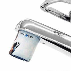 Wassersparer für den Wasserhahn mit Perlstrahltechnologie und Kissing Angels -Design zum Senken des Wasserverbrauchs