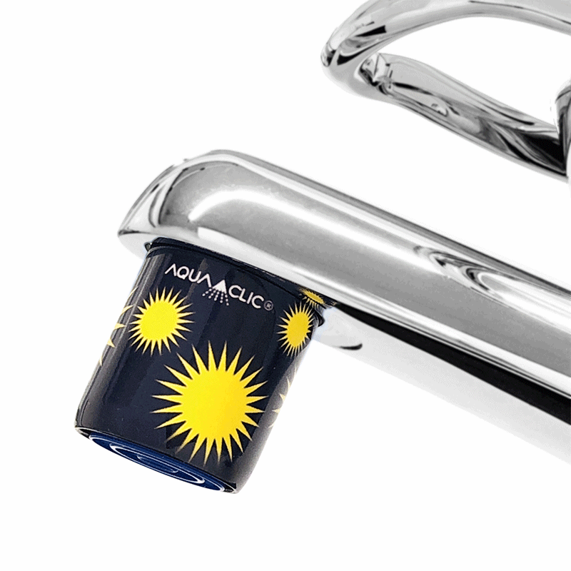 AquaClic-Durchflussmengenregler mit Soleil, soleil!-Design: Sparen Sie Wasser, Energie und Kosten!