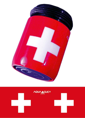 AquaClic-Strahlregler am Wasserhahn in Suisse-Design senkt den Energieverbrauch