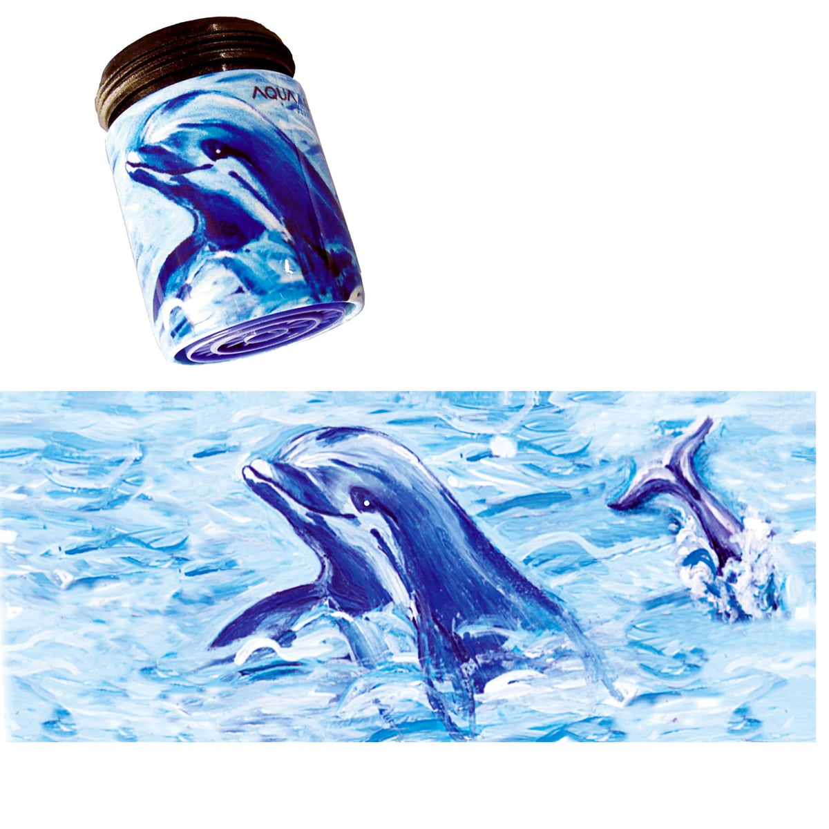 AquaClic-Perlstrahlregler für den Hahn mit Ballet des dauphins-Design: Senken Sie den Wasserverbrauch und sparen Sie Energie!