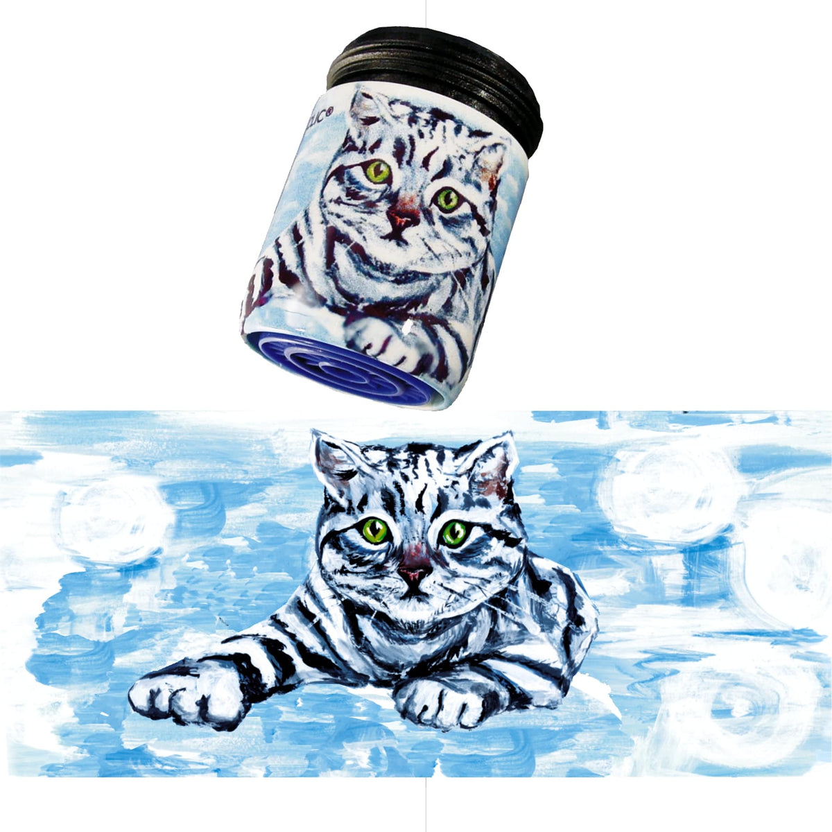 Umweltfreundlicher Wasserhahn mit Miou-Durchflussmengenregler