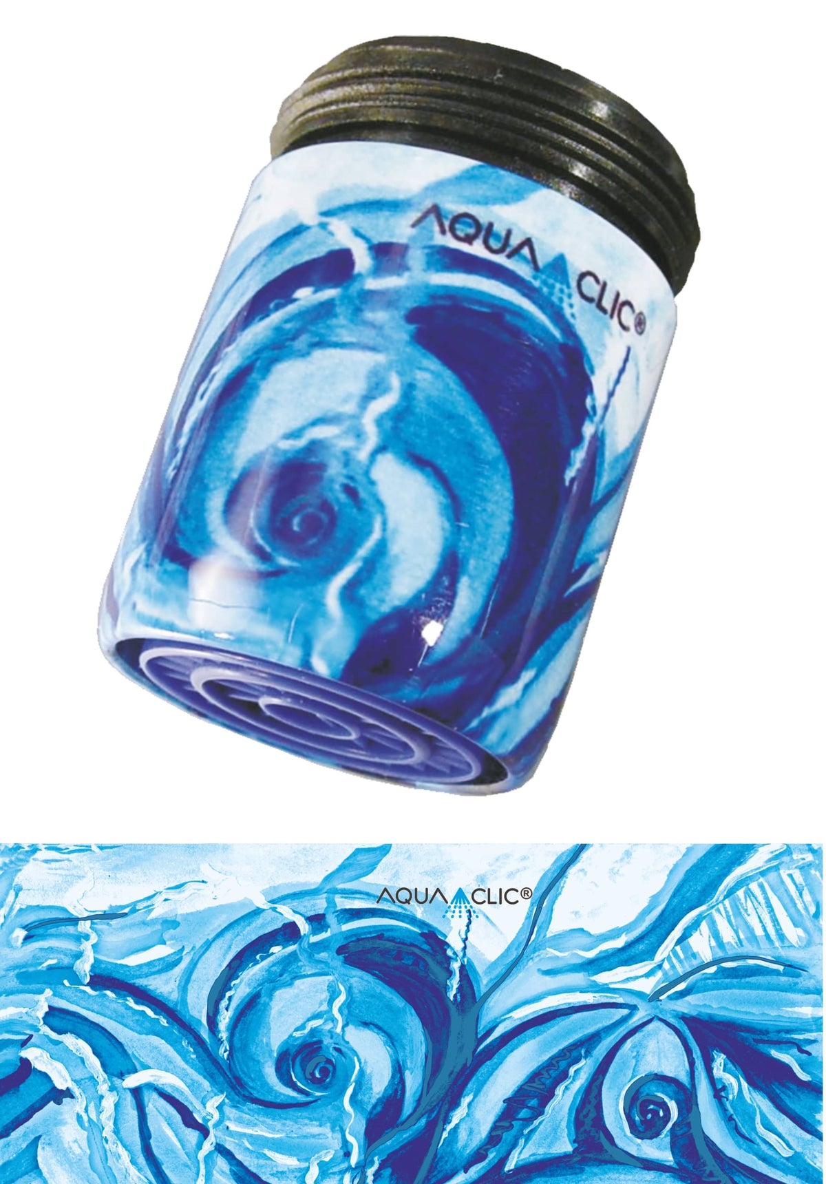 AquaClic-Strahlformer am Wasserhahn mit Acqua Vivace-Design: Geringerer Wasserverbrauch, weniger Kosten