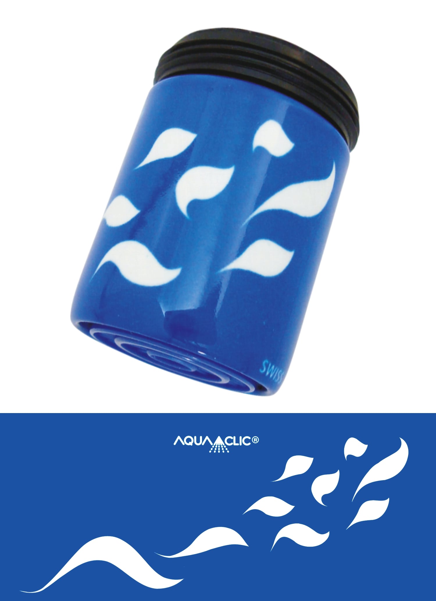 Durchflussmengenregler mit AquaClic-Technologie vermindert Wasserverbrauch Evasion-Design AquaClic-Strahlregler: vermindert den Wasserverbrauch und verschönert den Hahn