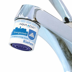Strahlreger AquaClic Design Riehen, erste Auflage blau weisses-Design