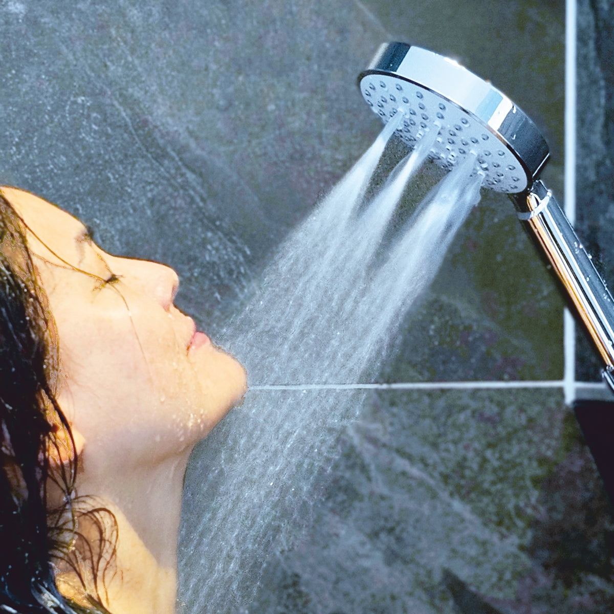 Pomme de douche EcoSpa, réglable, 4 jets