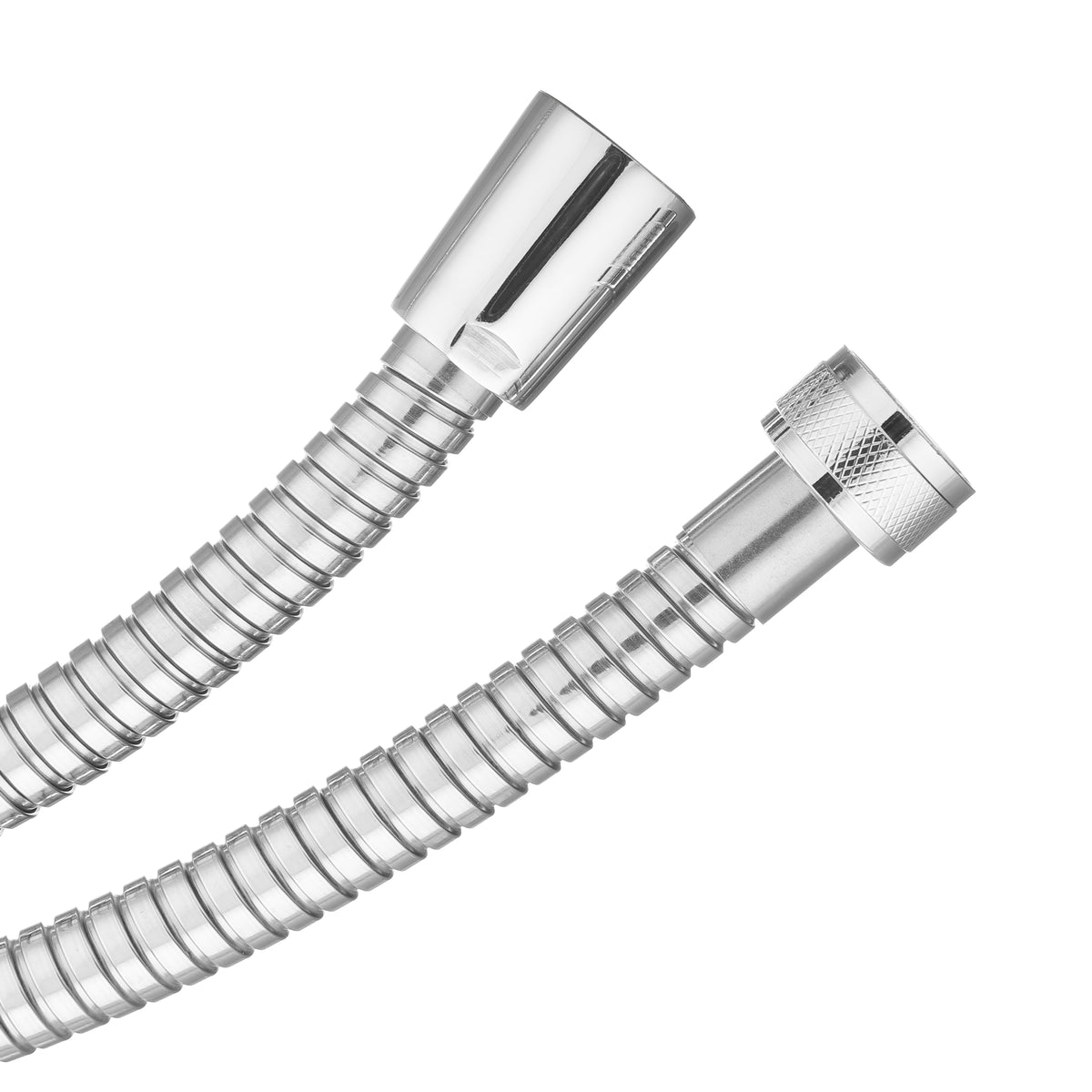 Brauseschlauch aus Edelstahl mit Gewindekonus zur Brause und Schraubanschluss zur Armatur