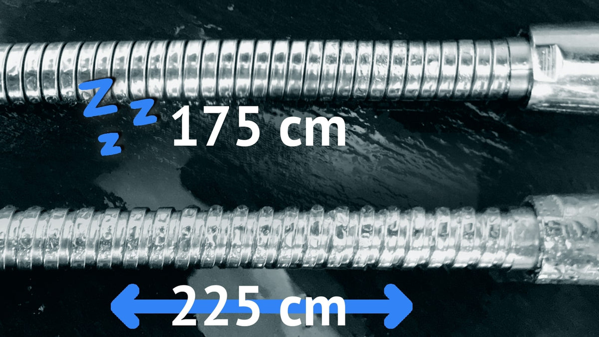 Tuyaux flexibles AquaClic: 175cm, antitorsion, matière synthétique ou acier inoxydable