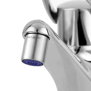 AquaClic Inox Pur Strahlregler aus Edelstahl am Wasserhahn