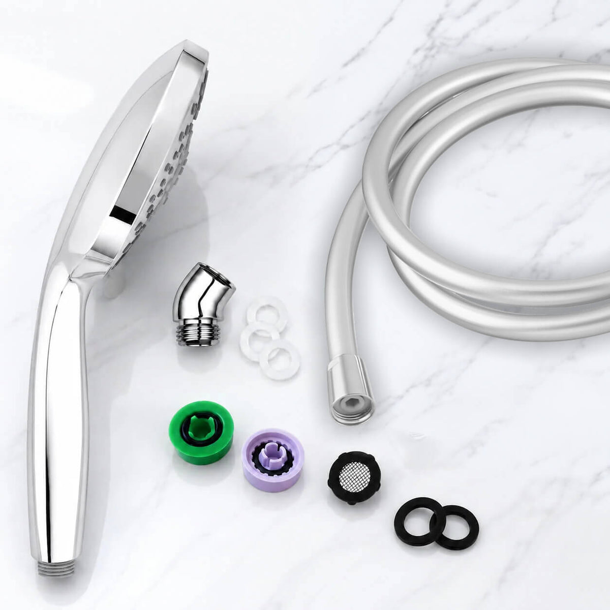 Pommeaux multijets – set de douche avec flexible et accessoires