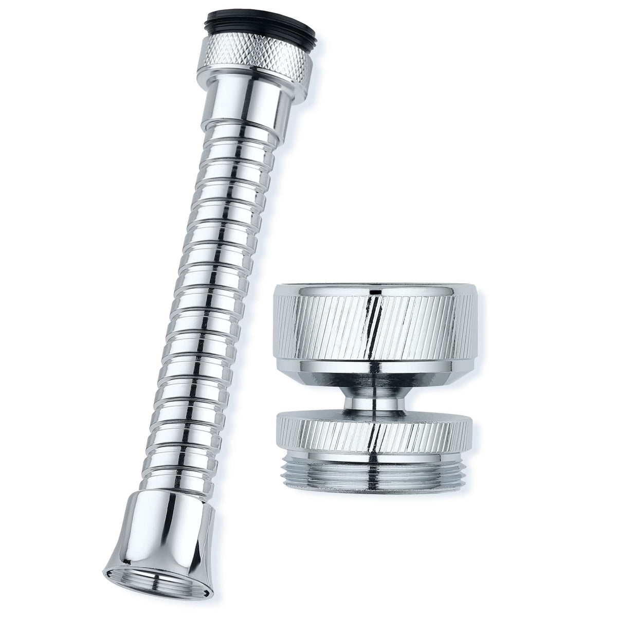 Links: Schlauch FlexiClic; rechts: Kugelgelenk GiroClic