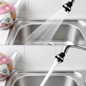 Spumante-Küchenspray in einem Edelstahlbecken zeigt die zwei Strahlarten untereinander