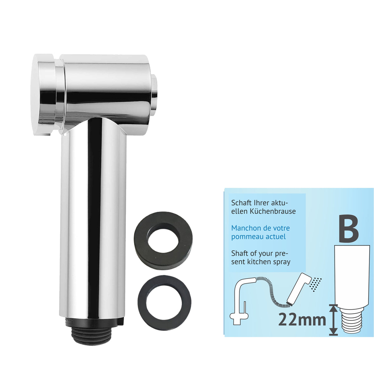 Küchenbrause Mini – Sparstrahl 5,5 l/min & Power-Jet 12 l/min (Kopie)