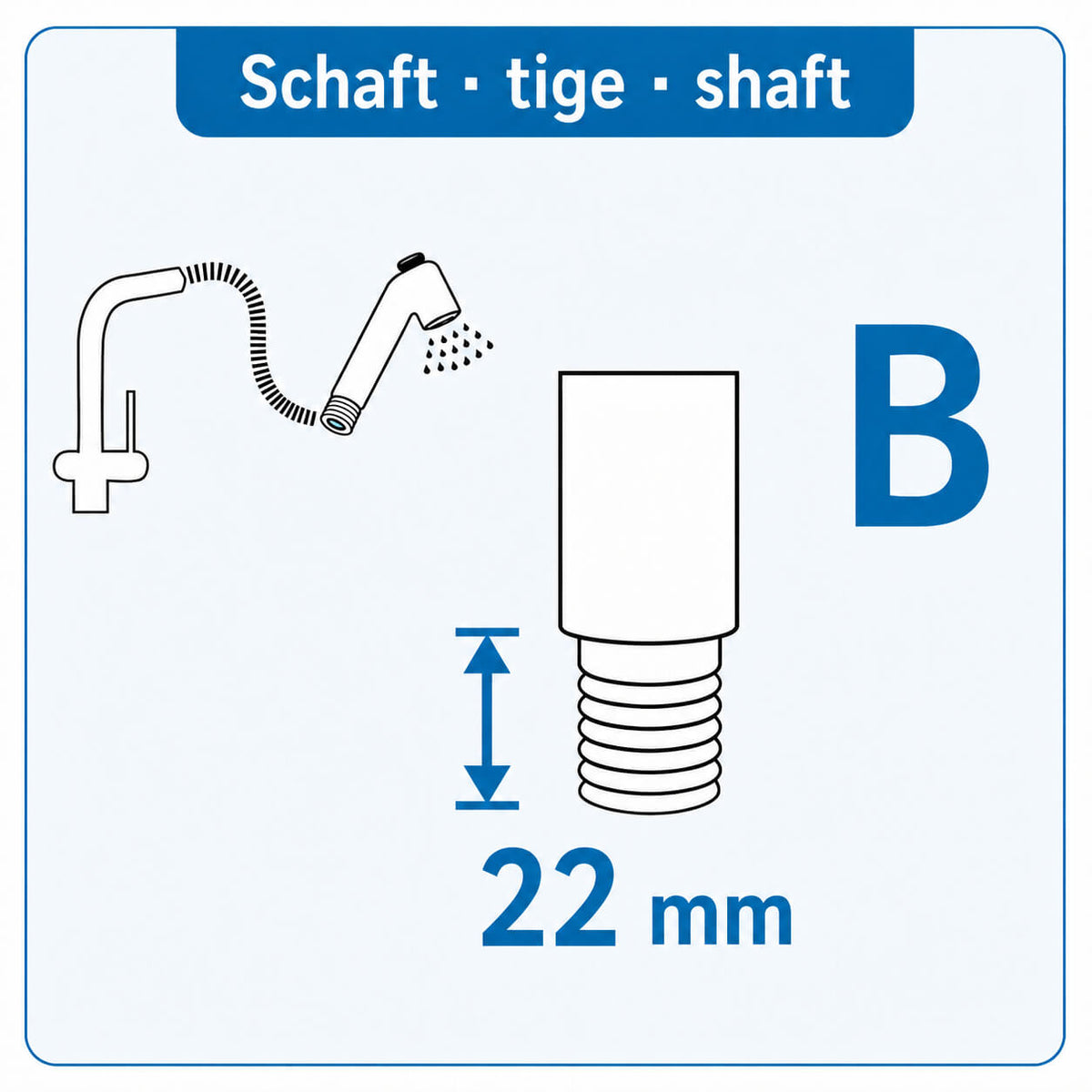 Douchette cuisine MINI – réglable et économiseuse d’eau (5 & 12 l/min)
