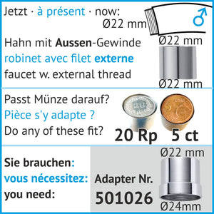 Adapter für Sonderarmaturen