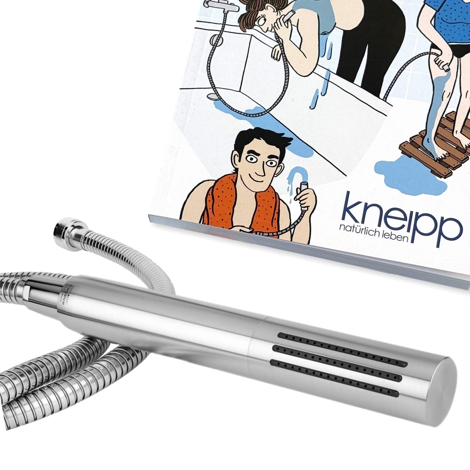 Kneipp-Set Premium: Kneippduschkopf. Kneipp-Buch und diversese Zubehör