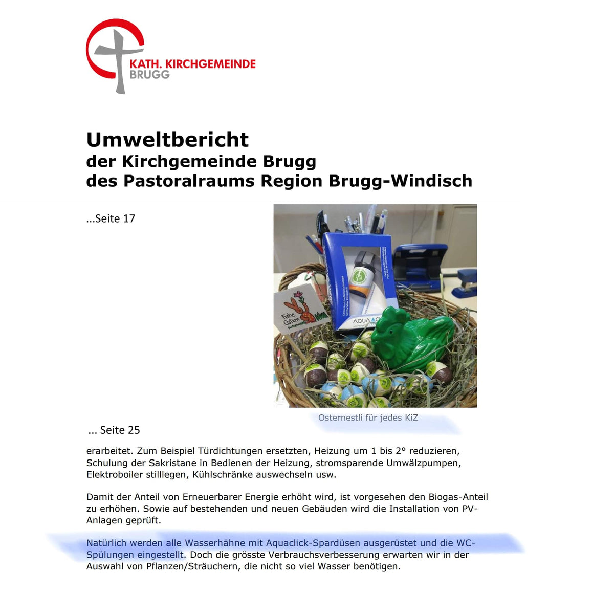 oeku Églises pour l'environnement - Grüner Güggel*