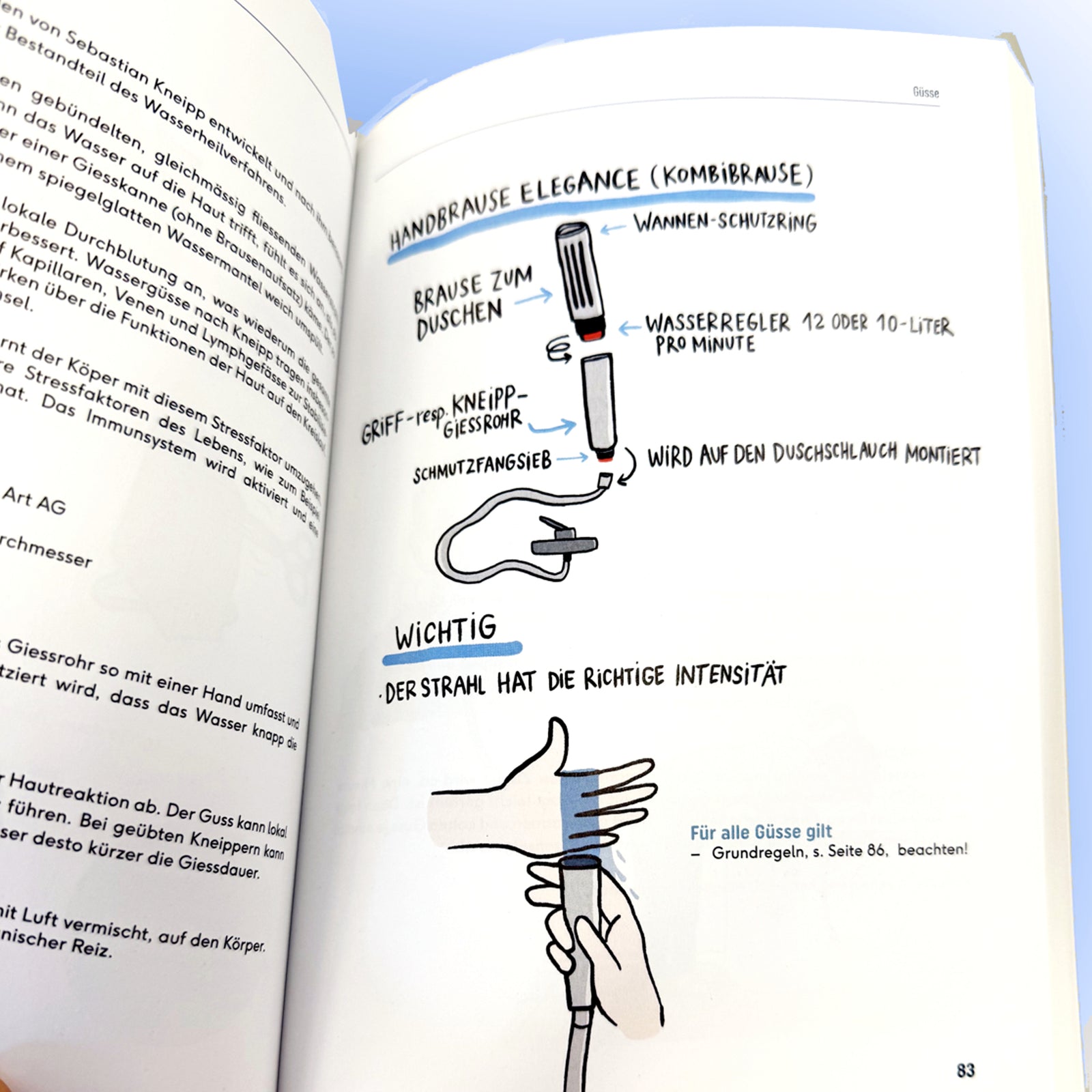 Kneipp-Buch "Gesund mit Kneippen", Praktische Anwendungen, Front- und Rückseite