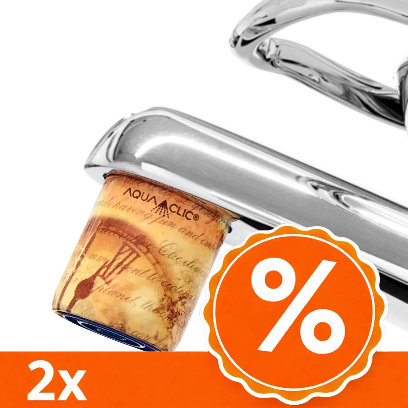 AquaClic Strahlregler mit Vintage Uhr und Carpe Diem Schrift