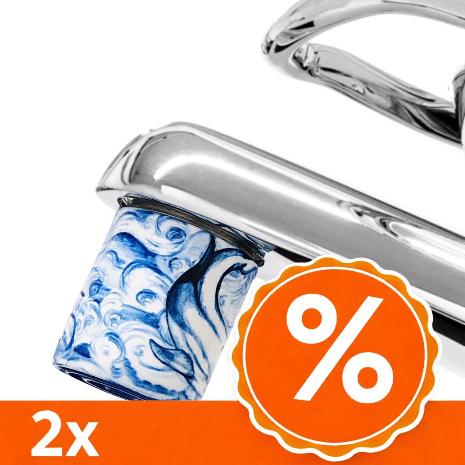 AquaClic Strahlregler Smiling dolphin mit Delfinmotiv in Blau