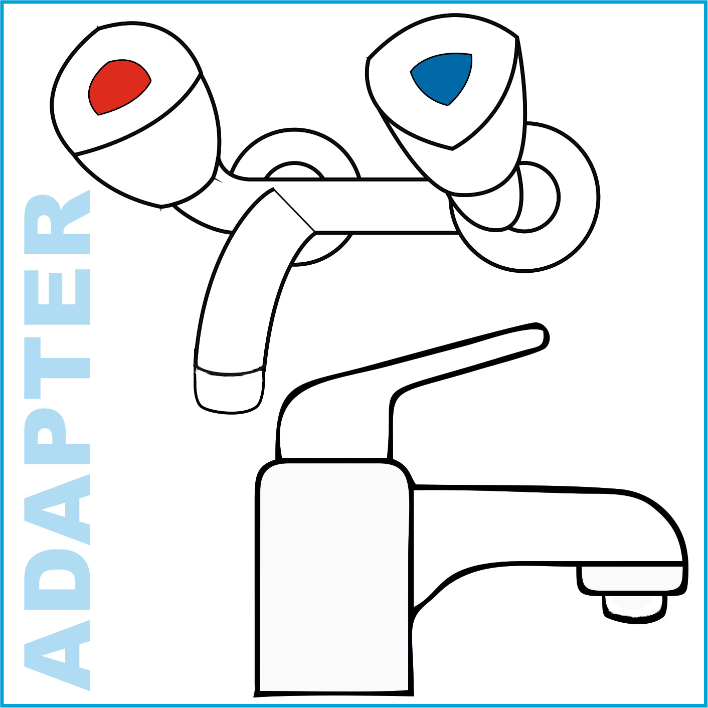 Spezialadapter für Nicht-Norm-Hähne mit oder ohne Schlüssel, für Hahn mit Innengewinde oder mit Aussengewinde