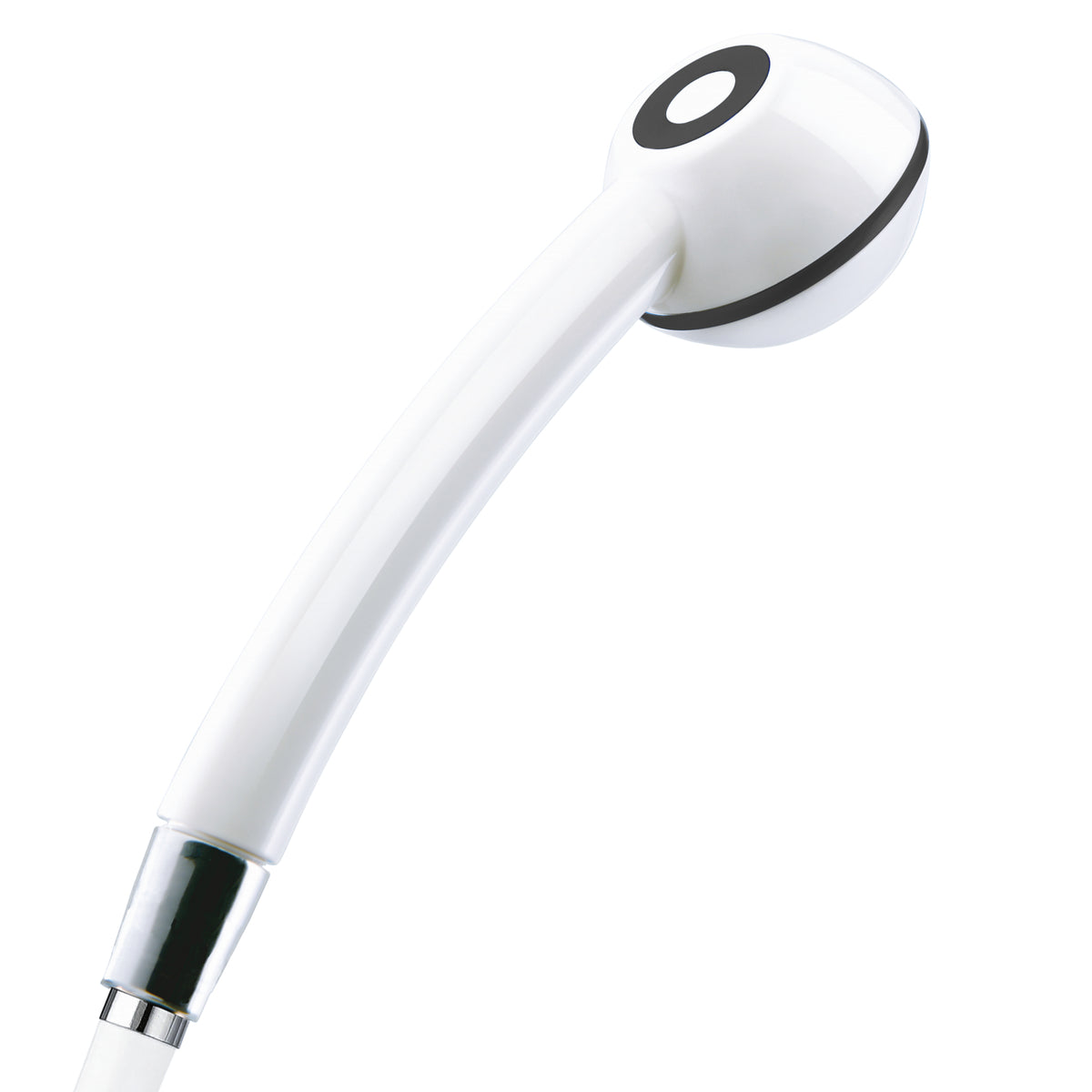 Duschkopf-Set SwissClima Eco: Sparbrause metallfrei, druckverstärkend, Energylabel B-C + Schlauch 175 cm