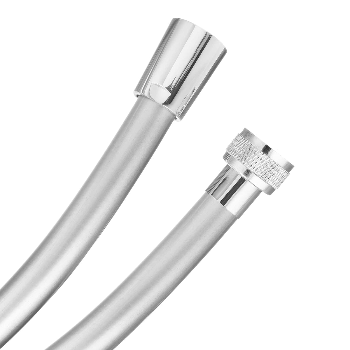 Brauseschlauch aus gewebeverstärktem Kunststoff mit Gewindekonus zur Brause und Schraubanschluss zur Armatur