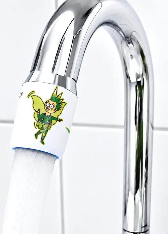 AquaClic Pfyn-Finges mit Fee am Wasserhahn – Detailansicht