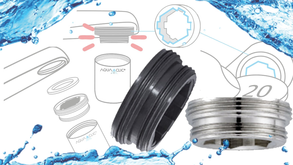 AquaClic-Universaladapter aus Metall und Kunststoff im Vergleich