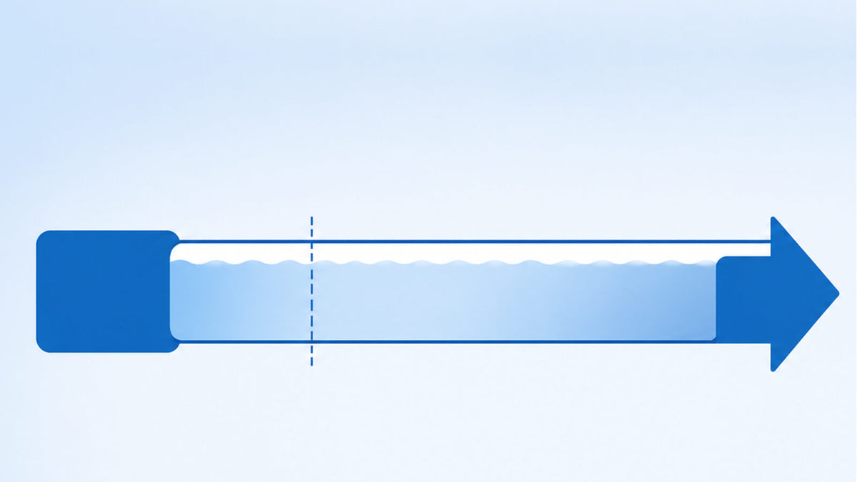 Grafik zu langen Warmwasserleitungen und einer Sparbrause
