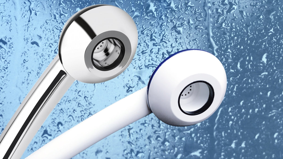 Innenansicht der SwissClima-Duschbrause in Weiss und EcoChrome