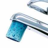 AquaClic Strahlregler Spumante blau mit Tropfen am Wasserhahn