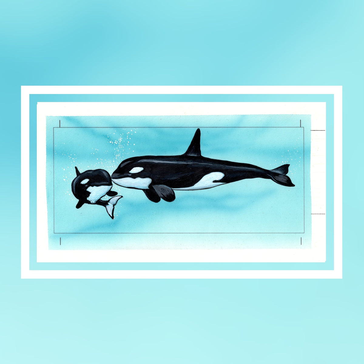 AquaClic-Perlstrahlregler am Wasserhahn mit  Baby Orca-Design: Verbrauchen Sie weniger Wasser und sparen Sie Geld!