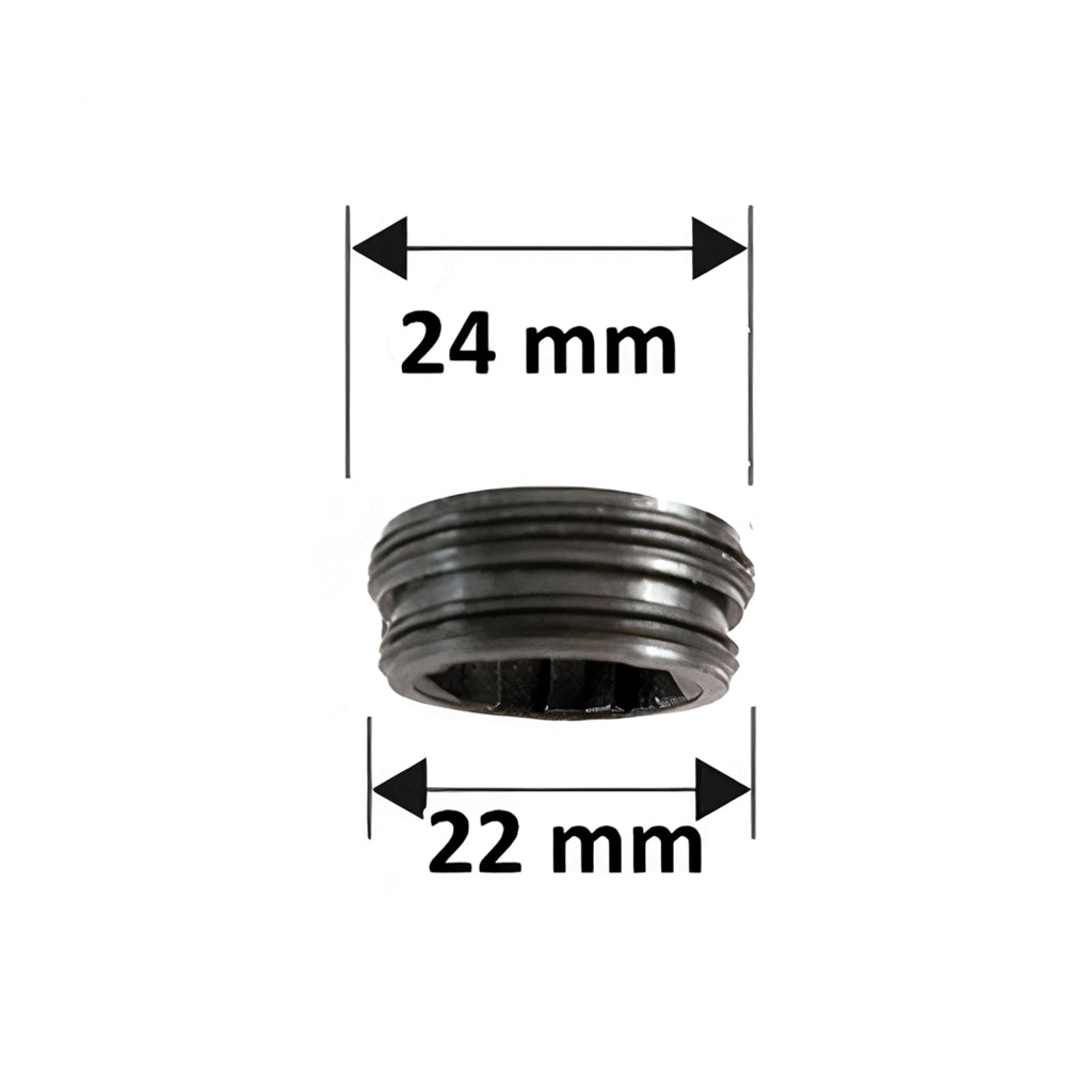 Kunststoff-Adapter bemasst