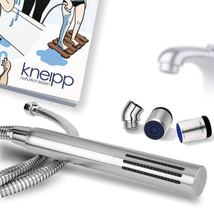 Kneipp-Set Premium: Kneippduschkopf. Kneipp-Buch und diversese Zubehör