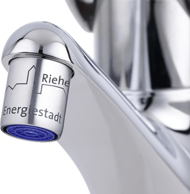 Strahlregler Riehen Edelstahlmotiv Energiestadt-Design, zweite Auflage 2026