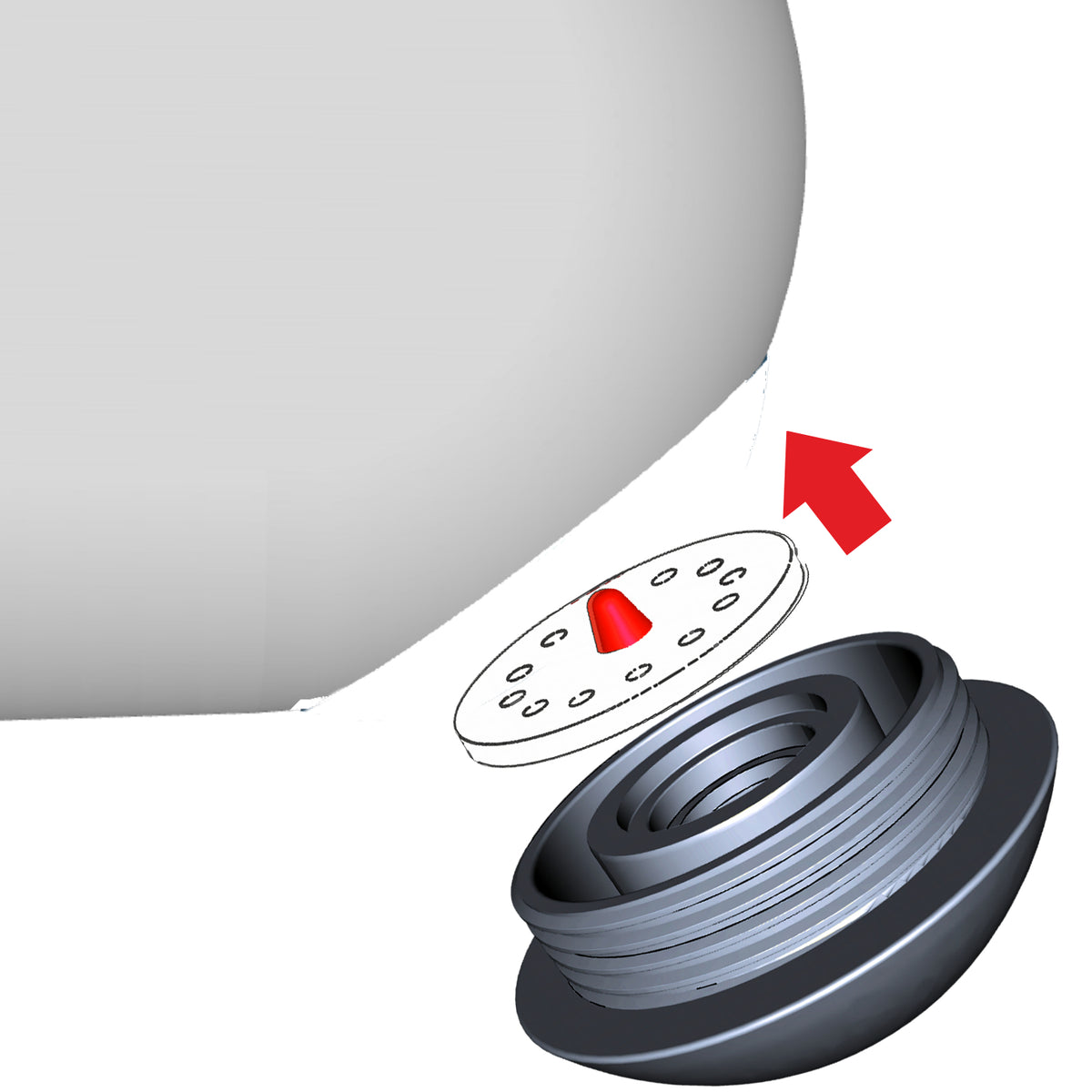 Lochscheibe für AquaClic® Publique™-Sparstrahl, 5 Stück