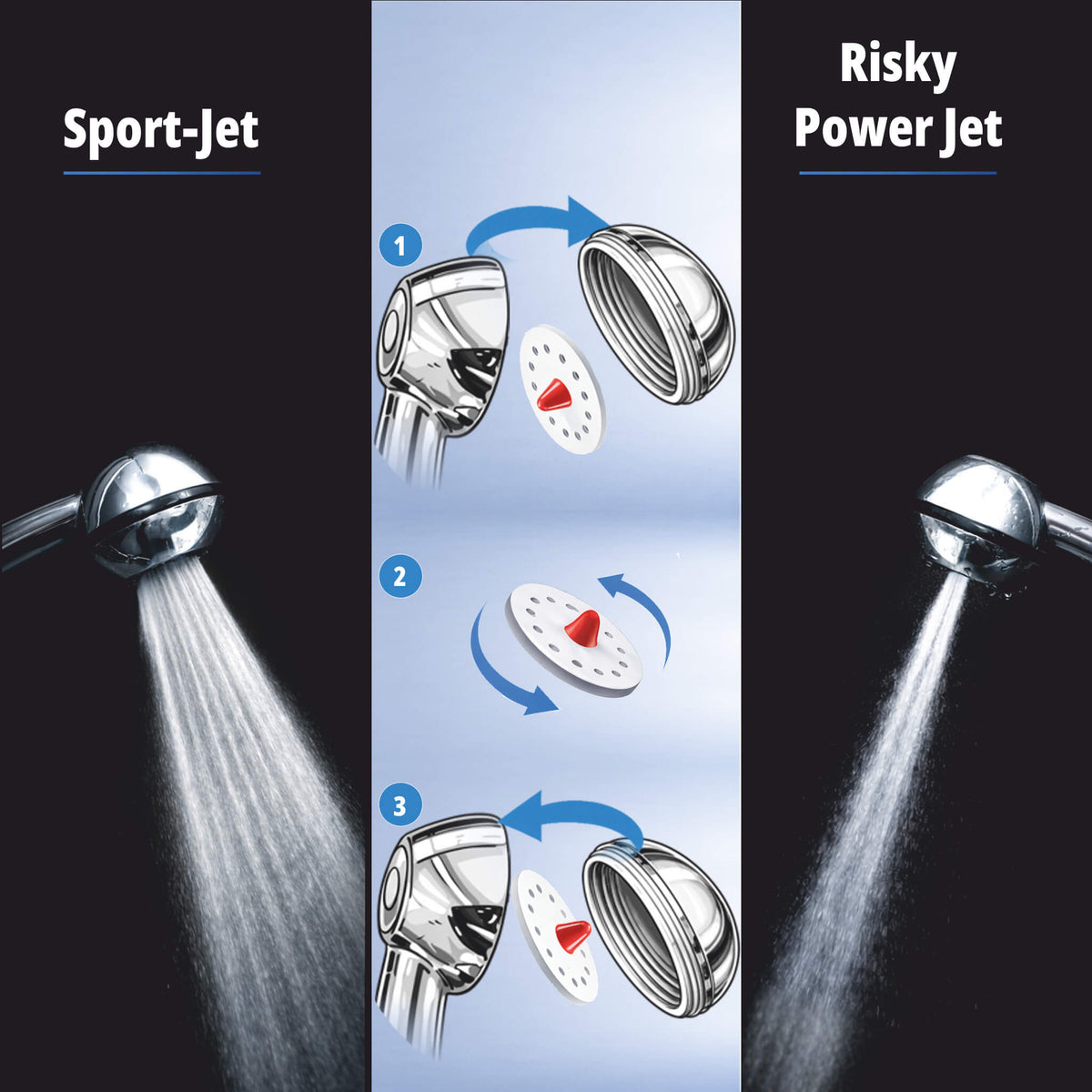 SwissClima Duschkopf – druckaufbauend, wassersparend, EcoChrome