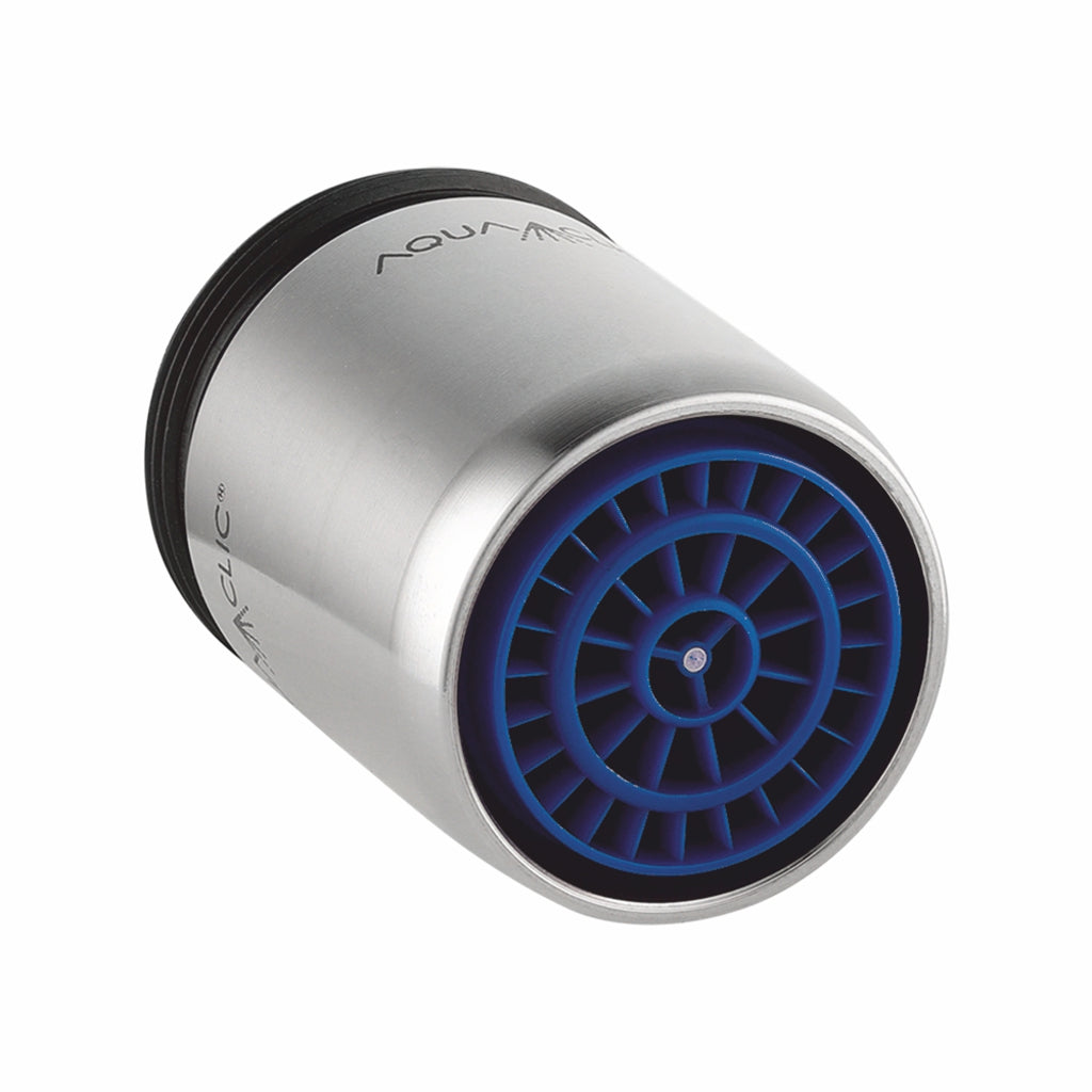 AquaClic Duo Inox Pur: 2 Edelstahl-Mischdüsen für weichen Strahl und Einsparungen