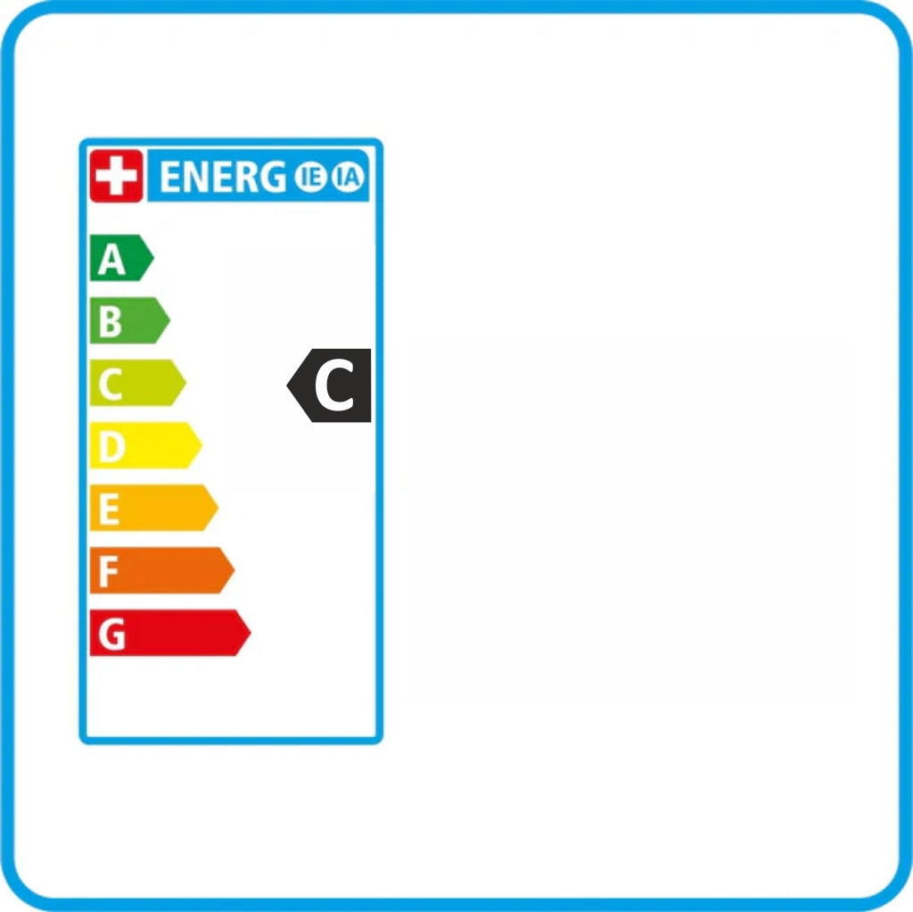 Energieetikette C für Duschbrausen, 9 l/min und mehr