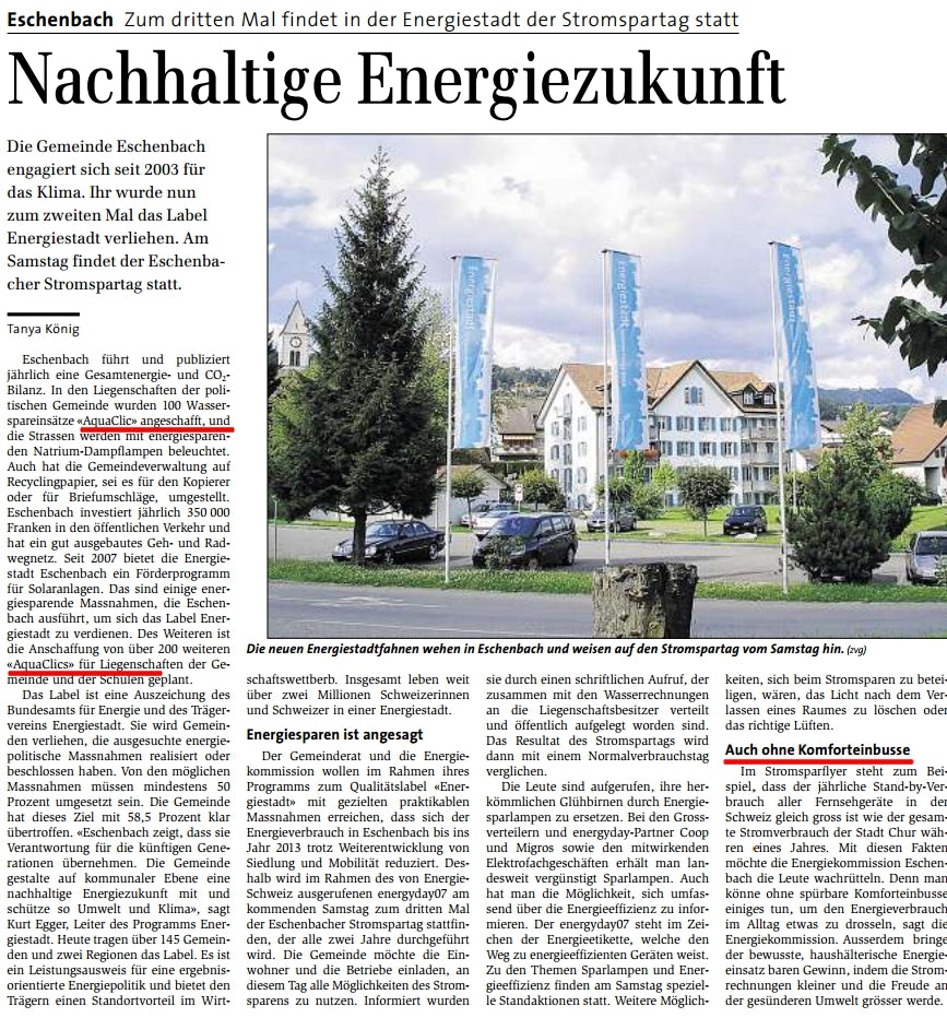 Energiestadt Eschenbach*, SG